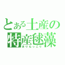 とある土産の特産毬藻（まりもっこり）