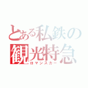 とある私鉄の観光特急（ロマンスカー）