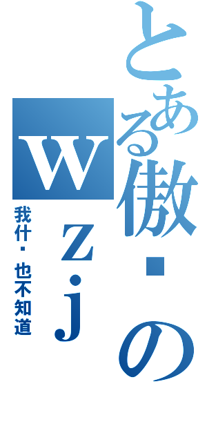 とある傲娇のｗｚｊ（我什么也不知道）