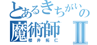 とあるきちがいの魔術師Ⅱ（櫻井拓仁）