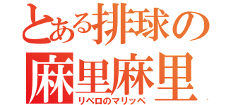 とある排球の麻里麻里（リベロのマリッペ）