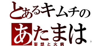 とあるキムチのあたまは（妄想と火病）