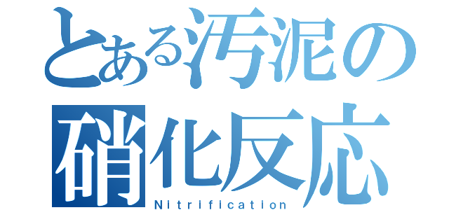 とある汚泥の硝化反応（Ｎｉｔｒｉｆｉｃａｔｉｏｎ）