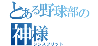 とある野球部の神様（シンスプリット）