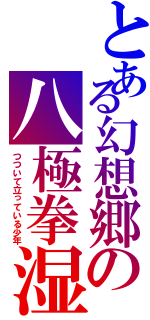 とある幻想郷の八極拳湿（つついて立っている少年）