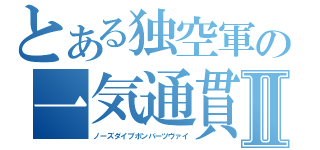 とある独空軍の一気通貫Ⅱ（ノーズダイブボンバーツヴァイ）