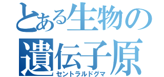 とある生物の遺伝子原則（セントラルドグマ）