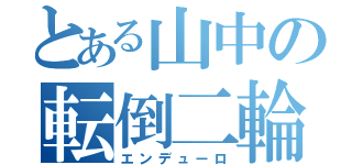 とある山中の転倒二輪（エンデューロ）