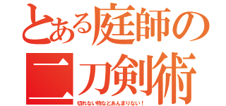 とある庭師の二刀剣術（切れない物などあんまりない！）