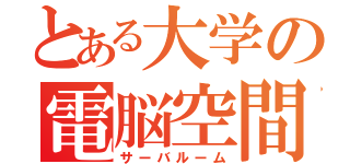 とある大学の電脳空間（サーバルーム）