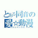 とある同音の愛☆動漫（インデックス）