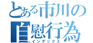 とある市川の自慰行為（インデックス）