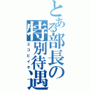 とある部長の特別待遇（エコヒイキ）