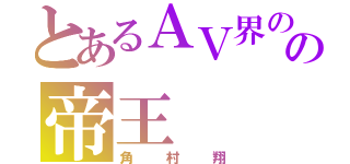 とあるＡＶ界のの帝王（角村翔）