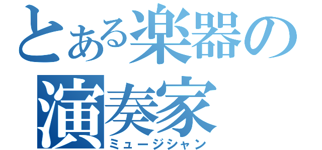 とある楽器の演奏家（ミュージシャン）