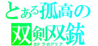とある孤高の双剣双銃（カドラのアリア）