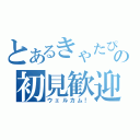 とあるきゃたぴーの初見歓迎！（ウェルカム！）