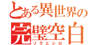 とある異世界の完璧空白（ソラとシロ）