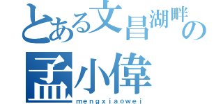 とある文昌湖畔の孟小偉（ｍｅｎｇｘｉａｏｗｅｉ）