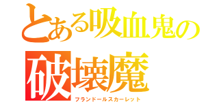 とある吸血鬼の破壊魔（フランドールスカーレット）