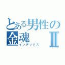 とある男性の金魂Ⅱ（インデックス）