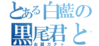 とある白藍の黒尾君と大地さん（お題ガチャ）