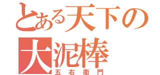 とある天下の大泥棒（五右衛門）