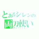 とあるシレンの両刀使い（アッー！！！）