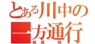 とある川中の一方通行（相原 翔）