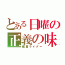 とある日曜の正義の味方（仮面ライダー）