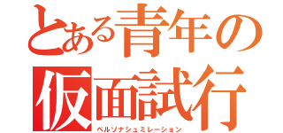 とある青年の仮面試行（ペルソナシュミレーション）