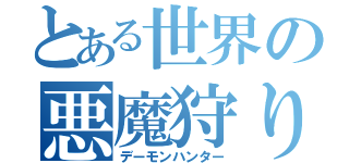 とある世界の悪魔狩り（デーモンハンター）