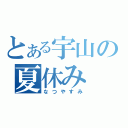 とある宇山の夏休み（なつやすみ）