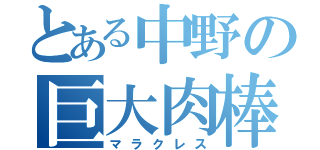 とある中野の巨大肉棒（マラクレス）