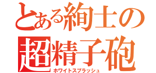 とある絢士の超精子砲（ホワイトスプラッシュ）