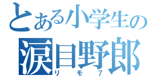 とある小学生の涙目野郎（リモ７）