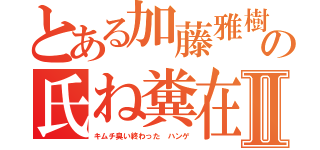 とある加藤雅樹の氏ね糞在日Ⅱ（キムチ臭い終わった ハンゲ）