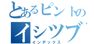 とあるピントのイシツブテ（インデックス）