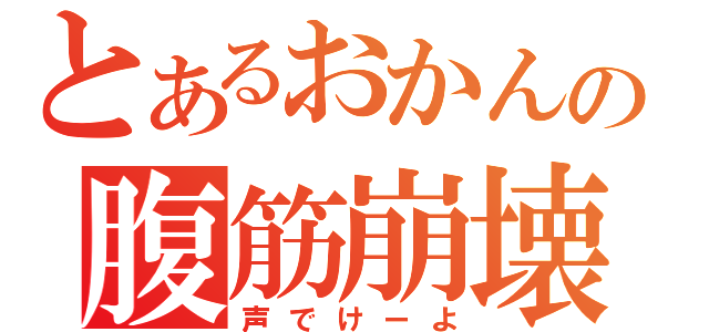 とあるおかんの腹筋崩壊（声でけーよ）