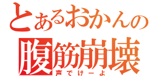 とあるおかんの腹筋崩壊（声でけーよ）