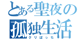 とある聖夜の孤独生活（クリぼっち）