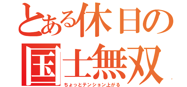 とある休日の国士無双（ちょっとテンション上がる）