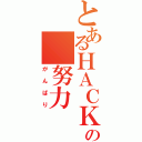 とあるＨＡＣＫＥＲの　努力　（がんばり）