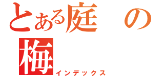 とある庭の梅（インデックス）