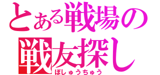 とある戦場の戦友探し（ぼしゅうちゅう）