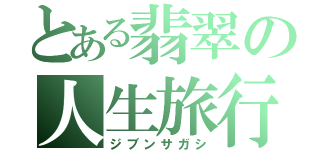 とある翡翠の人生旅行（ジブンサガシ）