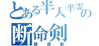 とある半人半霊の断命剣（瞑想斬）