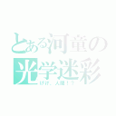 とある河童の光学迷彩（げげ、人間！？）