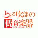 とある吹部の低音楽器（バリトンサックス）