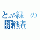 とある緑の挑戦者（ガチャピン）